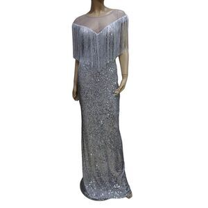 Sequin Embellished Fringe Dress